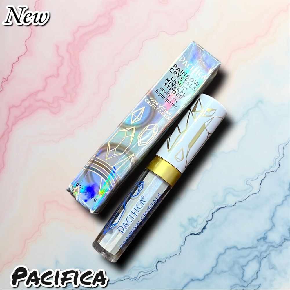 New NIB Pacifica RAINBOW CRYSTALS Liquid Mineral Strobe Multi-Use Highlighter -